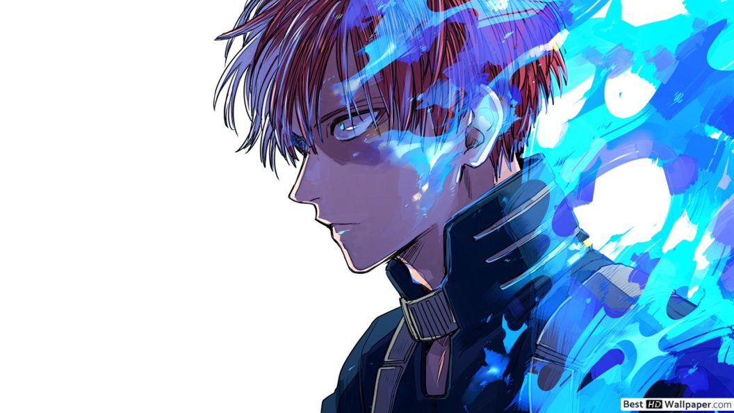 Todoroki with Blue Flames – PS4Wallpapers.com